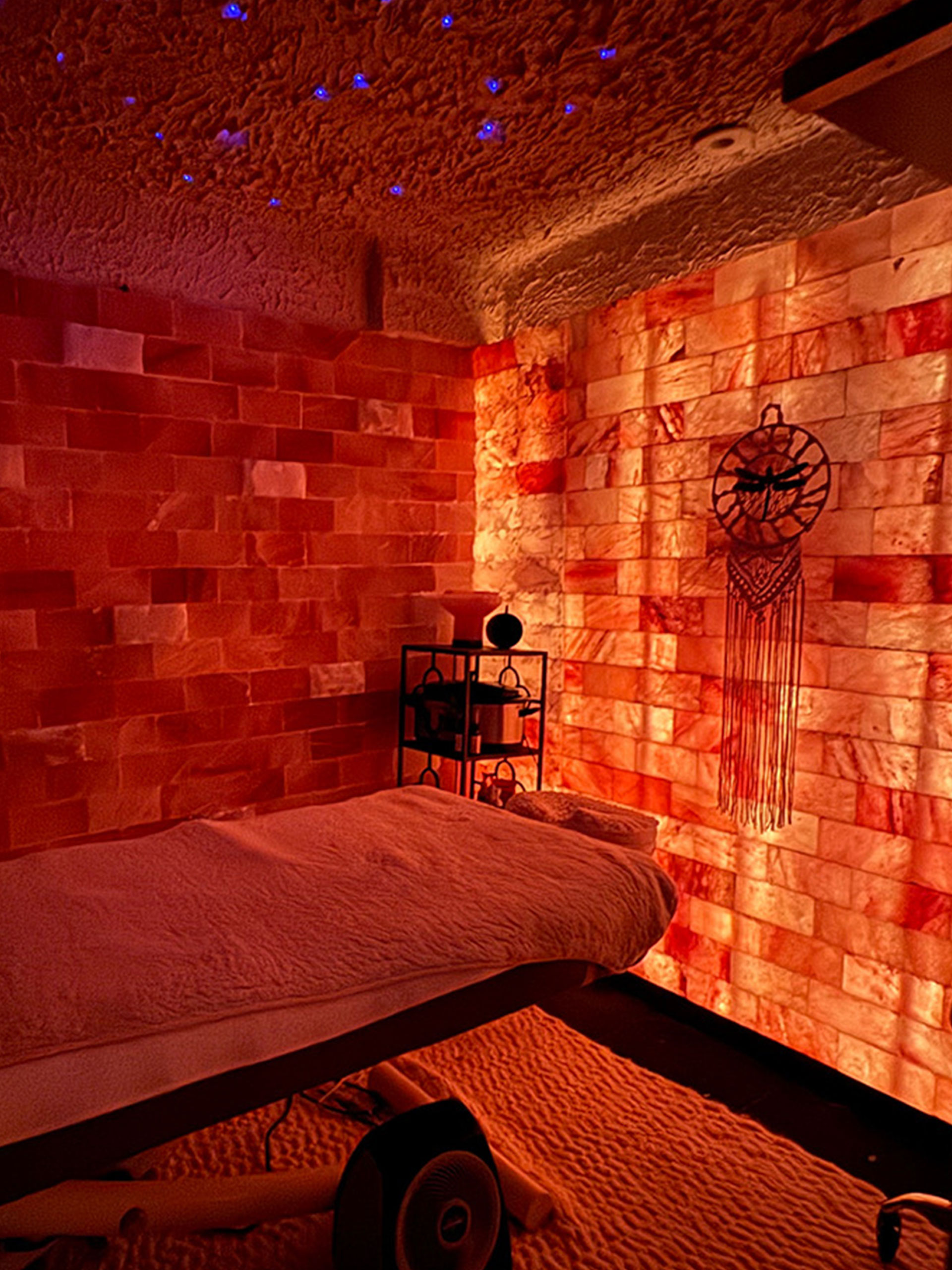 massage+pittsburgh+mcmurray salt cave wall
