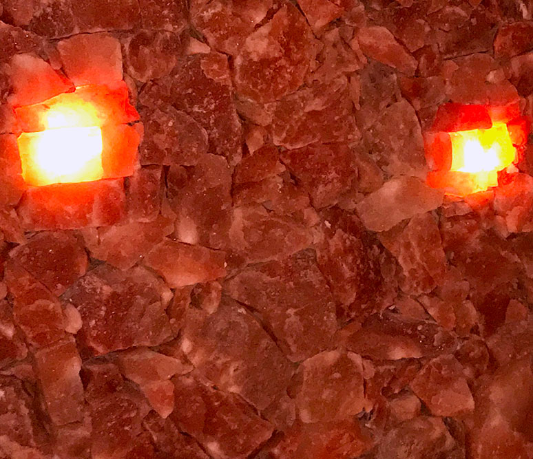 detail of a salt cave wall